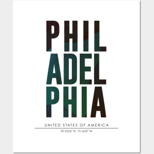 Philadelphia city typography Posters and Art